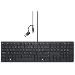 Tastatura 580-BBSX, USB-C, Cu fir, Layout US, Negru