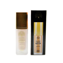 Fond de ten Global Fashion, Glowy Liquid Foundation 4în1: Primer + Corector + Iluminator + BB cream, SPF 15, K032,Natural Tan