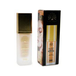 Fond de ten Global Fashion, Glowy Liquid Foundation 4în1: Primer + Corector + Iluminator + BB cream, SPF 15, K033,Golden Tan