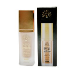 Fond de ten Global Fashion, Glowy Liquid Foundation 4în1: Primer + Corector + Iluminator + BB cream, SPF 15, K034,Honey