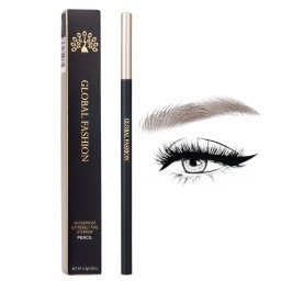 Creion de sprâncene rezistent la apă cu textură foarte fină, Global Fashion, GF38018, #102 Grayish Brown
