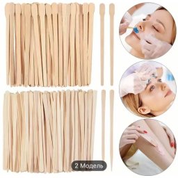 Set spatule înguste din lemn pentru epilare, 100 buc