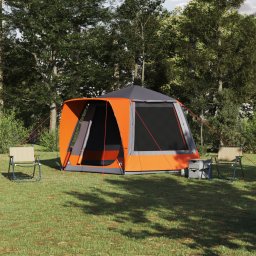 Cort Gri si portocaliu mare Poliester GartenMobel Dekor