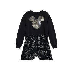 Desigual Rochie 'Mickey™ ' roz / negru / alb
