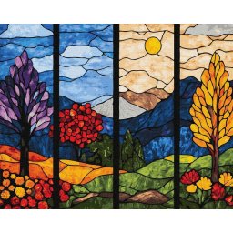 Set pictura pe numere, cu sasiu, Schimbarea luminii, 40x50 cm