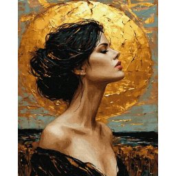 Set pictura pe numere, cu sasiu, Suflet de aur, 40x50 cm