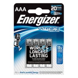 Baterii 7638900273267, ENERGIZER Ultimate Lithium, AAA, L92, 1.5V, 4 pcs