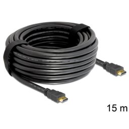 Delock Cable High Speed HDMI with Ethernet - HDMI A male > HDMI A male 15 m