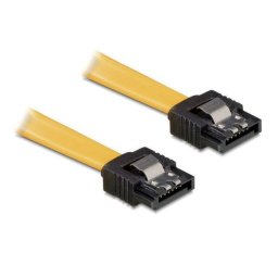 Delock cable SATA 30cm straight/straight metal yellow
