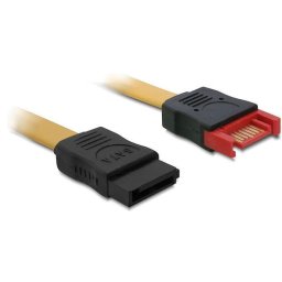 Delock Extension cable SATA 6 Gb/s male > SATA female 30 cm yellow