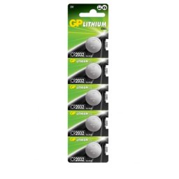 Baterie GP Batteries, butoni (CR2032) 3V lithium, blister 5 buc. "GPCR2032-2CPU5" "GPPBL2032188" (include TV 0.05lei)
