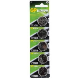 Baterie GP Batteries, butoni (CR2430) 3V lithium, blister 5 buc. "GPCR2430-2CPU5" "GPPBL2430054" - 645266 (include TV 0.05lei)