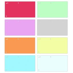 Accesorii birotica Separatoare carton pentru biblioraft, 190 g/mp, 105 x 240mm, 100/set, Office Products Duo - asortate