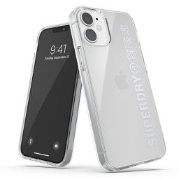 Husa SuperDry Snap iPhone 12 mini Clear Case srebrny/silver 42590