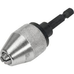 Mandrina fara cheie, Otel carbon, 0.5-6.5 mm, Hex, 1/4", Argintiu/Negru