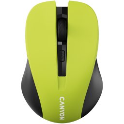 Mouse Office, wireless 2.4 GHz, optic 1200 DPI, 3 butoane + scroll, galben