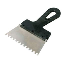 SPATULA INOX DINTATA CU MANER PLASTIC 250/6MM