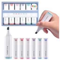Accesorii birotica Set de mini evidențiatoare culori pastelate delicate, 6 buc.