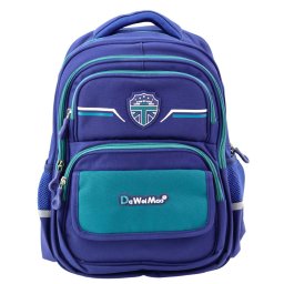 Accesorii birotica Rucsac școlar pentru copii, curea de piept, bleumarin, verde, 20L, 38cm
