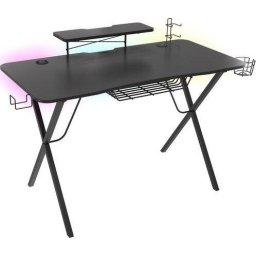 Birou Gaming Holm 300, 75 cm, Wire management, Negru