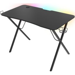 Birou Gaming Holm 200, 75 cm, Wire management, Negru