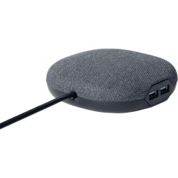 Prelungitor Brennenstuhl estilo charging station with textile surface, socket strip (anthracite/black, 3 meters, 2x USB)