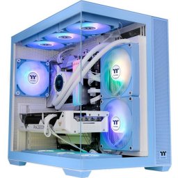Carcasa Mid Tower Fara sursa View 380 TG ARGB Albastru