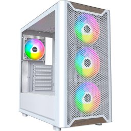 Carcasa Mid Tower XR Wood Alb