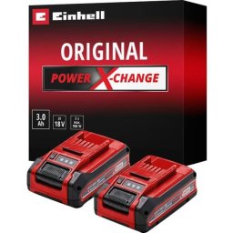Einhell Power-X-Change Plus TWIN-PACK 18V 3.0Ah Battery (red/black, 2 pieces, without charger)