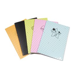 Caiet A4, 60 file, 80gsm, coperta carton 300gsm, design dots - dictando