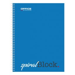 Caiet cu spirala, A5, 80 file - 70g/mp, coperti carton, albastra, Office Products - matematica