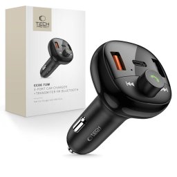 CC06 USB-C + 2x USB-A PD 72W Negru