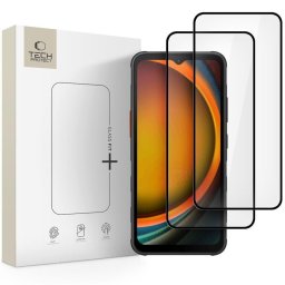 Sticlă securizată Tech-Protect Fit+ pentru Galaxy XCover 7 / 7 Pro, pachet 2 bucăți, protecție ecran, neagră