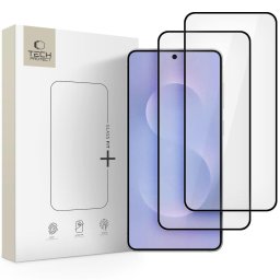 Sticlă securizată Tech-Protect Fit+ pentru Galaxy S25 Edge, protecție ecran, neagră