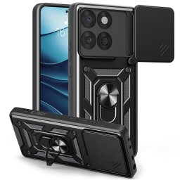 Husa Husă Tech-Protect Camshield Pro pentru Motorola Edge 60, protecție cameră cu slider, neagră