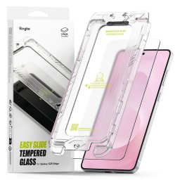 Husa Husa RINGKE Easy Slide, pachet de 2, sticlă securizată pentru Galaxy S25 Edge, transparentă