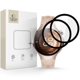 Sticla Hibrida Flex Plus 2 Pack Huawei Watch 5 42 mm Negru Tech Protect