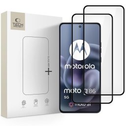 Sticlă securizată Tech-Protect pentru Motorola Moto G86 5G / G86 Power, pachet 2 bucăți, neagră