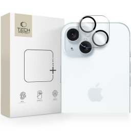 Protecție cameră Tech-Protect Cam Fit+ pentru iPhone 14 / 14 Plus / 15 / 15 Plus, protecție lentile, transparentă