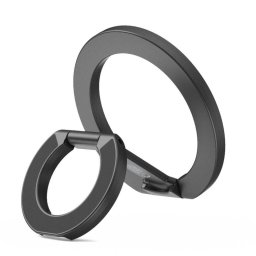 Inel Telefon Magnetic MagSafe MMR400 Black Premium Rotativ