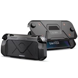 Husa Tech Protect Carbonox Nintendo Switch 2 Protectie Premium Negru