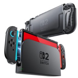 Carcasa Supcase Crystal, compatibila cu Nintendo Switch 2, X-Shock 3.0, Negru