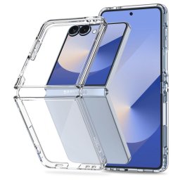 Husa Husă Tech-Protect FlexAir Hybrid pentru Galaxy Z Flip 7, spate transparent, protecție hibridă, transparentă