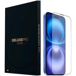 Folie de sticlă iLera DeLuxe Frosted (mată, anti-amprentă) pentru Apple iPhone 16 Pro - transparentă