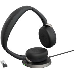 Jabra Evolve2 65 Flex + Wireless Charging Station Pentru Ambele Urechi / Stereo UC (Universal Communications) USB-C