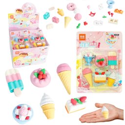 Accesorii birotica Set de gumă de șters pentru dulciuri școlare, 6 buc.