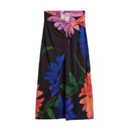 TED BAKER Fusta Varnia Printed Asymmetric Jersey 281489 black