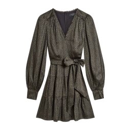 TED BAKER Rochie Phoeba Printed Tiereded Mini 281427 black