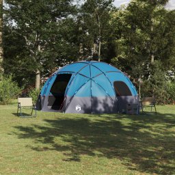 Cort cu acoperis albastru mare Poliester si fibra de sticla GartenMobel Dekor