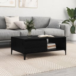 Masa de cafea Stejar negru 90 x 60 x 35 cm Lemn compozit GartenMobel Dekor